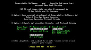 NY Warriors for IBM PC/Compatibles - Game menu.