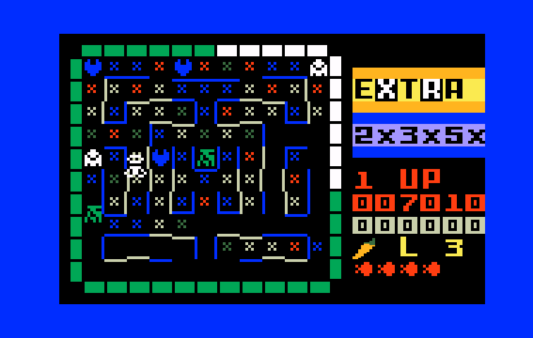 Lady Bug Intellivision Screenshot: Oh no, my lady bug was caught!