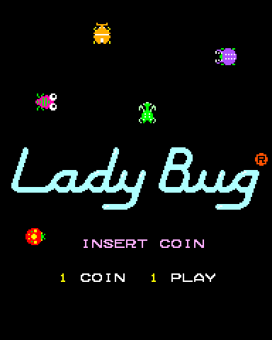 Lady Bug Arcade Screenshot: Title screen.