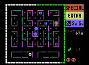 Lady Bug for ColecoVision - A dead end...but push the green wall to move it!