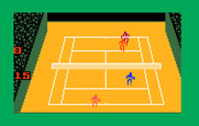 Championship Tennis for Intellivision - Game of doubles in progress...
