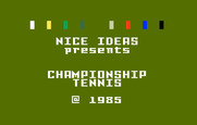 Championship Tennis for Intellivision - Title screen.