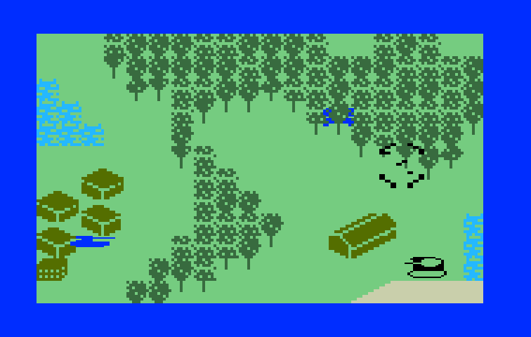 Armor Battle Intellivision Screenshot: We have one black tank destroyed...