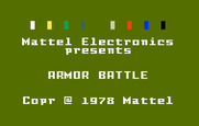 Armor Battle for Intellivision - Title screen.