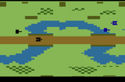 Armor Battle for Atari 2600 - Tanks can travel faster when on a bridge...