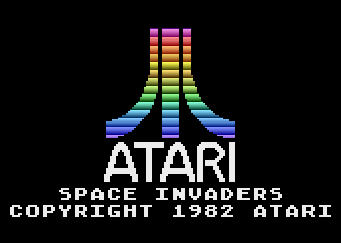 Space Invaders Atari 5200 Screenshot: Title screen.