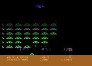 Space Invaders for Atari 5200 - The invaders shift between three different shapes and colors.