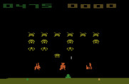 Space Invaders for Atari 2600 - Only a few invaders left...