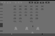 Space Invaders for Atari 2600 - Game start.