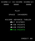 Space Invaders for Arcade - Title screen.