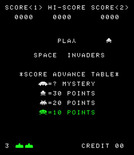 Space Invaders for Arcade - Sometimes the "Y" in Play appears upside down and invader fixes it...