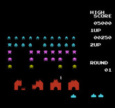 Space Invaders for NES / Famicom - The invaders get lower...