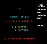 Space Invaders for NES / Famicom - Starting screen.