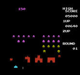 Space Invaders for NES / Famicom - 150 points awarded for shooting the saucer!