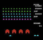 Space Invaders for NES / Famicom - Game start.