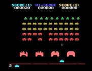 Space Invaders for Sega SG-1000 - Game start.
