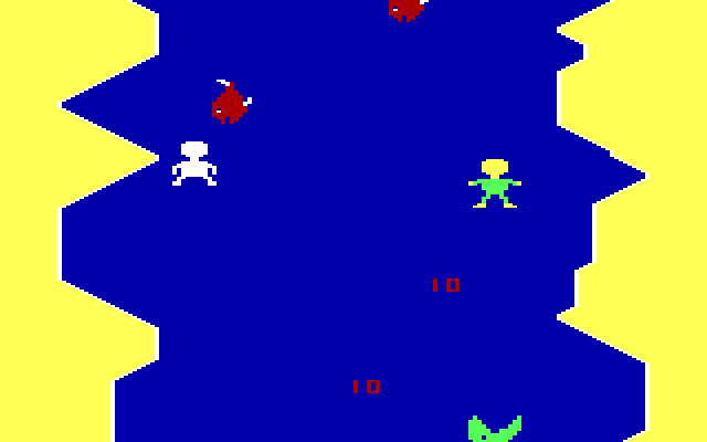 ScubaVenture IBM PC/Compatibles Screenshot: I earned 10 points for each of those fished I collected...