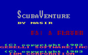ScubaVenture for IBM PC/Compatibles - Title screen; the game title flashes different colors.