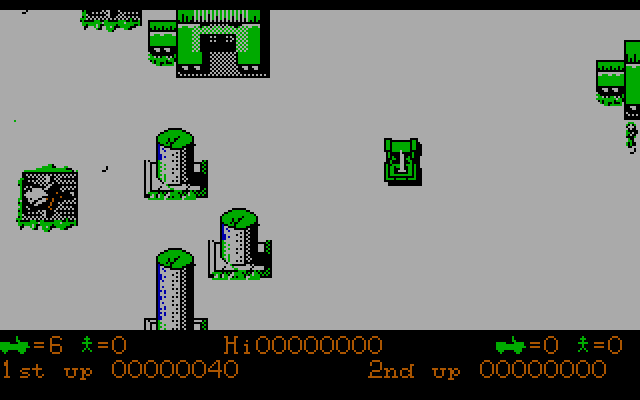 Jackal IBM PC/Compatibles Screenshot: Driving towards trouble...