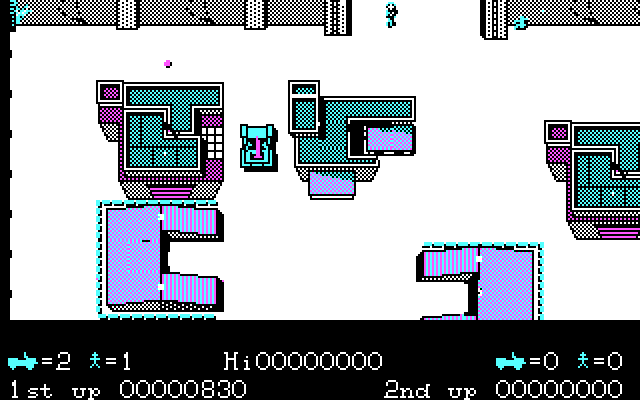 Jackal IBM PC/Compatibles Screenshot: Don't get shot navigating through narrow spaces...