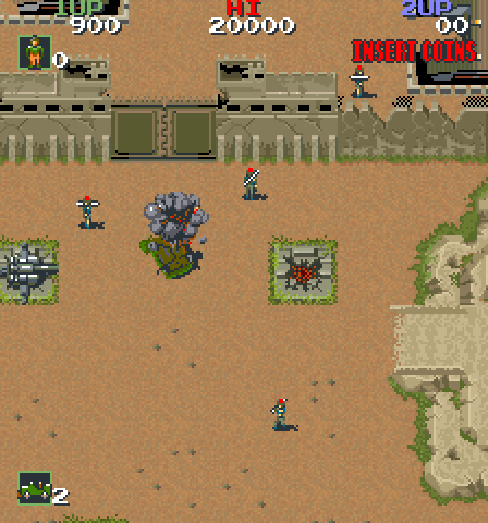 Jackal Arcade Screenshot: I'm hit!