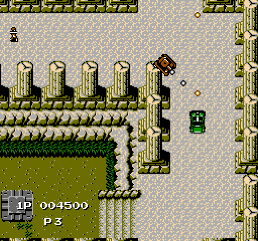 Jackal NES / Famicom Screenshot: Lookout, another tank!