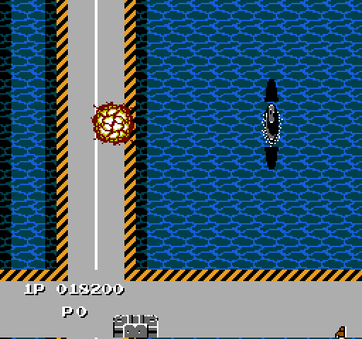 Jackal NES / Famicom Screenshot: I've been hit!