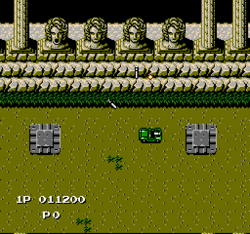 Jackal NES / Famicom Screenshot: End of the second level.
