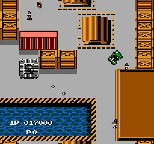 Jackal NES / Famicom Screenshot: Traversing some narrow corridors...