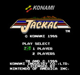Jackal for NES / Famicom - Title scren (U.S. version).
