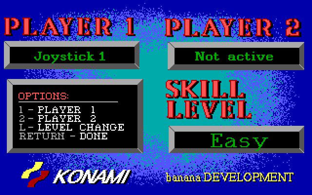 Boot Camp IBM PC/Compatibles Screenshot: Game options menu.