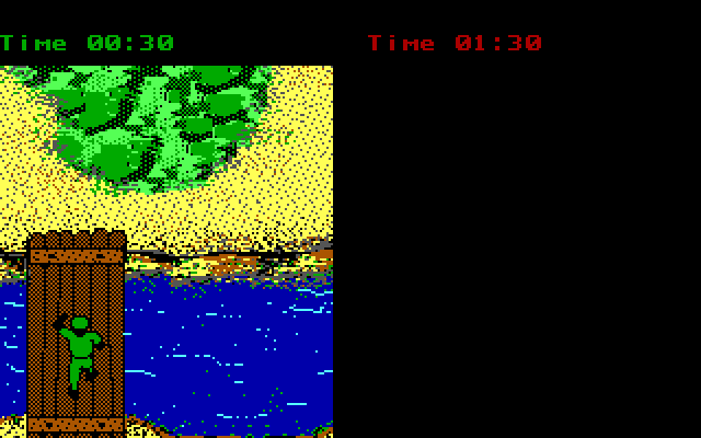 Boot Camp IBM PC/Compatibles Screenshot: You can swim through the water if you want, but it really slows you down!