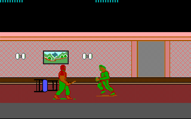 Boot Camp IBM PC/Compatibles Screenshot: A bad guy approaches...
