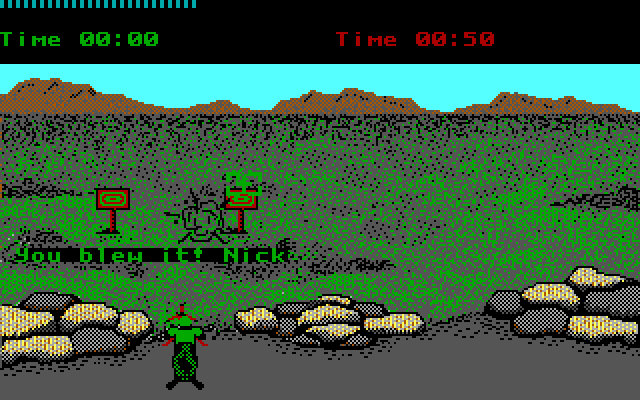 Boot Camp IBM PC/Compatibles Screenshot: I didn't shoot enough targets...