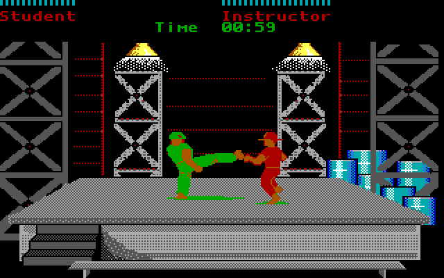 Boot Camp IBM PC/Compatibles Screenshot: A fight with the instructor!