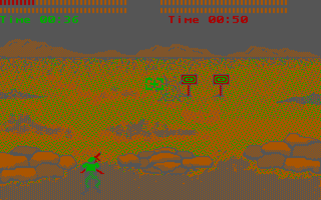 Boot Camp IBM PC/Compatibles Screenshot: Shoot targets as fast as you can!