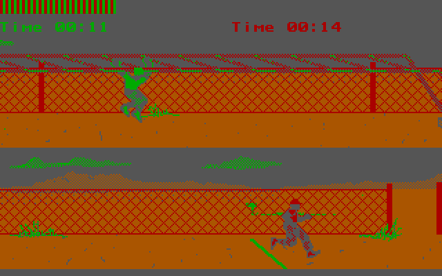Boot Camp IBM PC/Compatibles Screenshot: I need to climb my way across and then the end of the course is near!