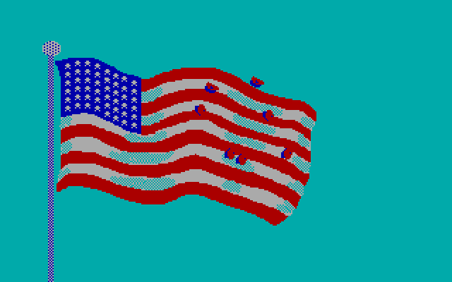 Boot Camp IBM PC/Compatibles Screenshot: Tossing our hats in the air to celebrate.