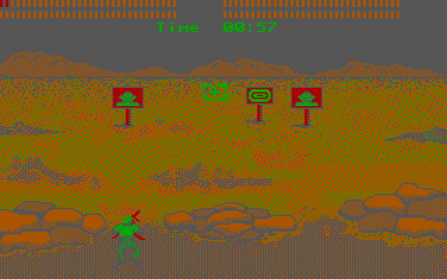 Boot Camp IBM PC/Compatibles Screenshot: Another round at the firing range.
