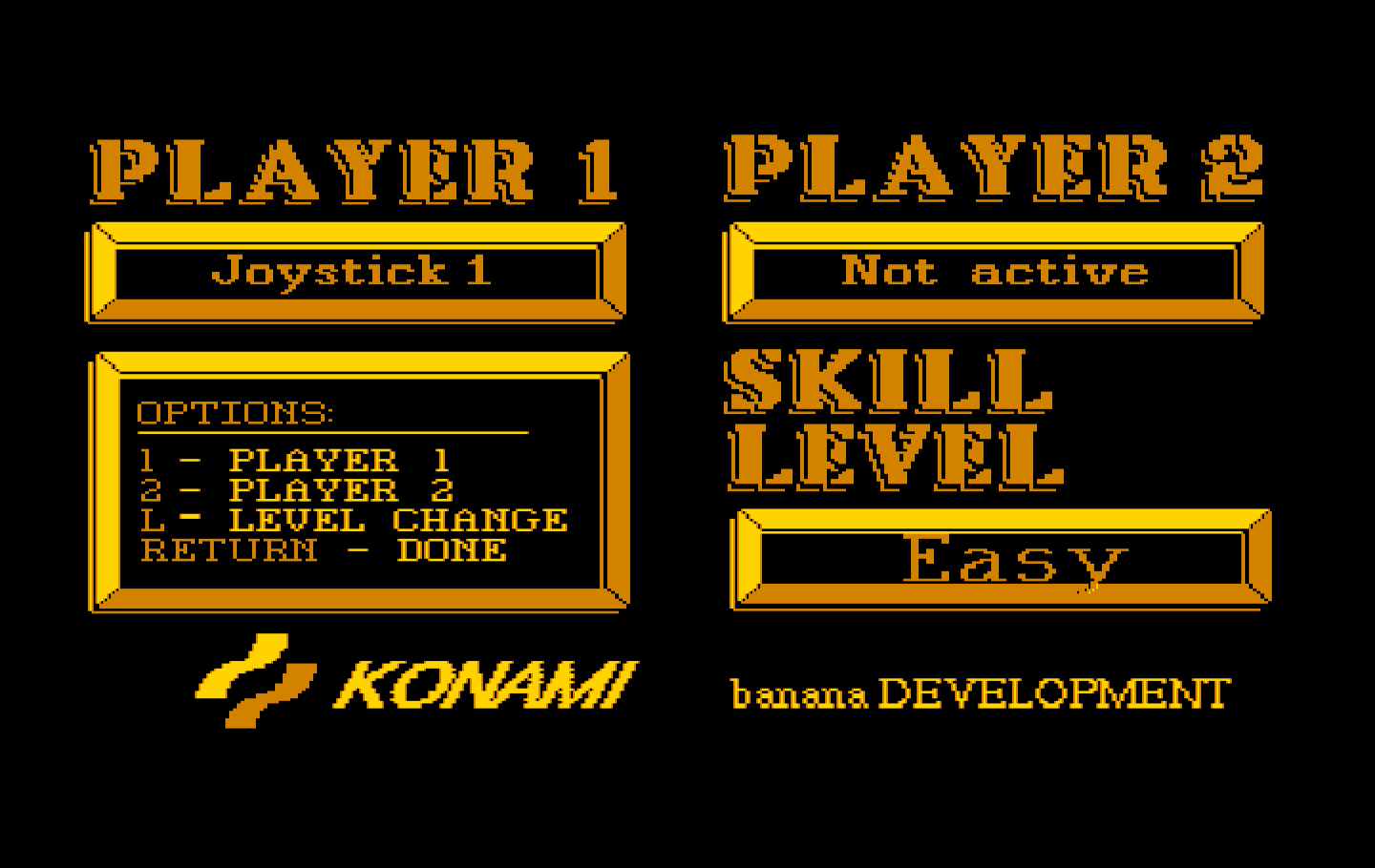Boot Camp IBM PC/Compatibles Screenshot: Main options menu.