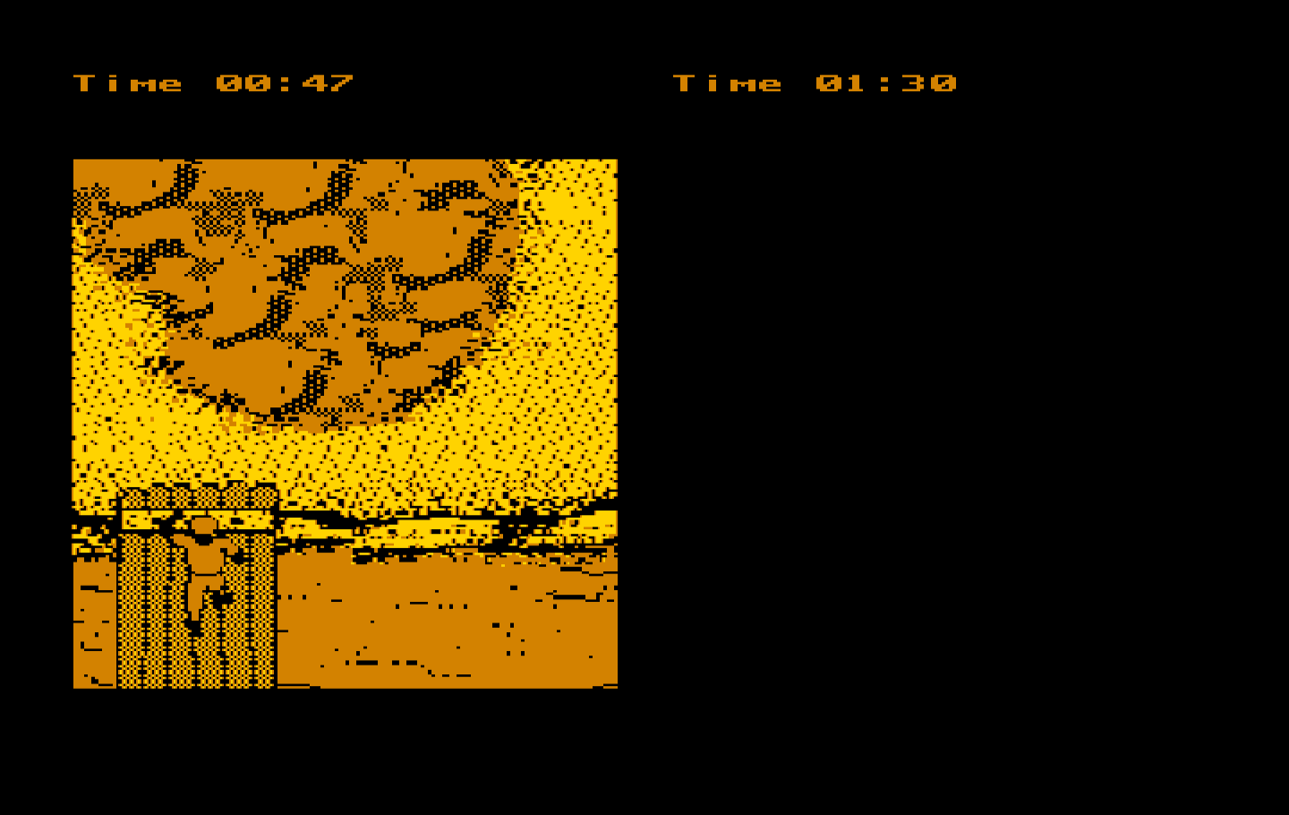 Boot Camp IBM PC/Compatibles Screenshot: You can swim across rivers, but the bridges are much faster!