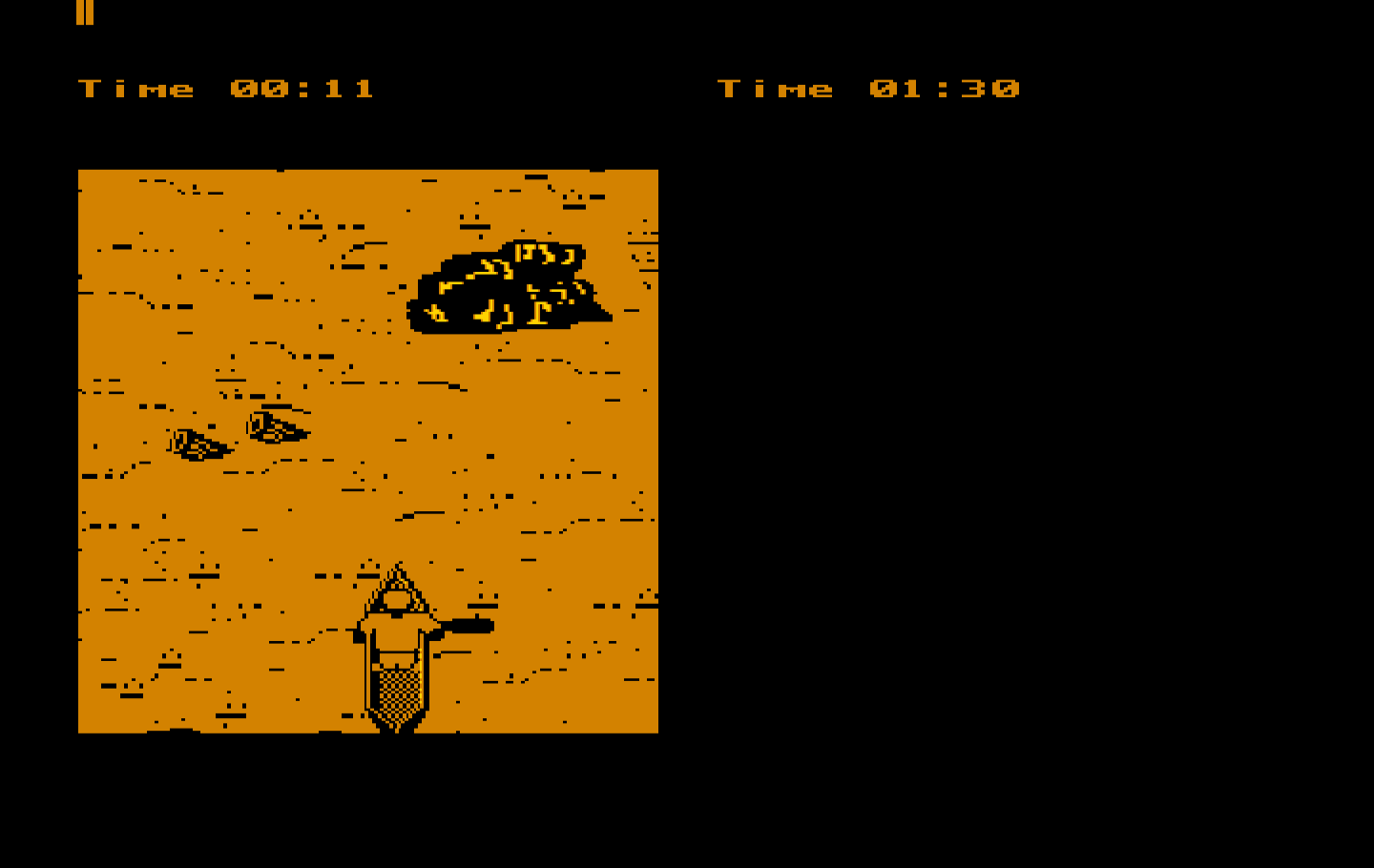 Boot Camp IBM PC/Compatibles Screenshot: Finally, paddle your way towards the finish line!