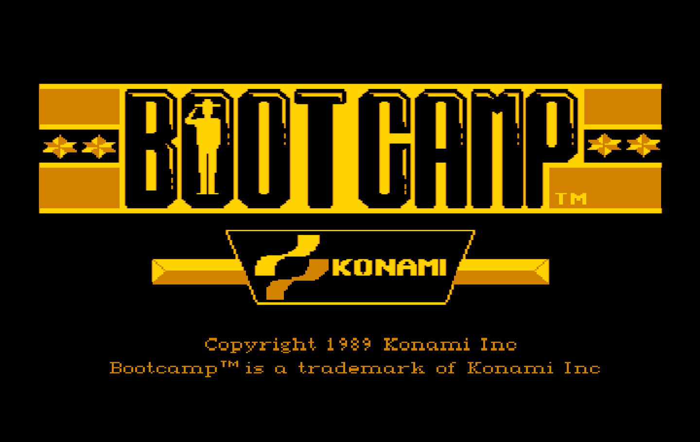 Boot Camp IBM PC/Compatibles Screenshot: Title screen.