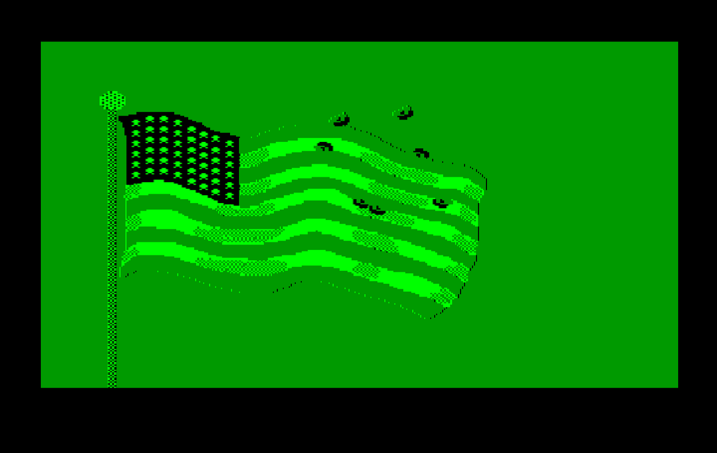 Boot Camp IBM PC/Compatibles Screenshot: Throwing our hats into the air to celebrate.