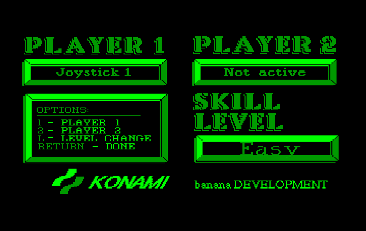 Boot Camp IBM PC/Compatibles Screenshot: Main options menu.