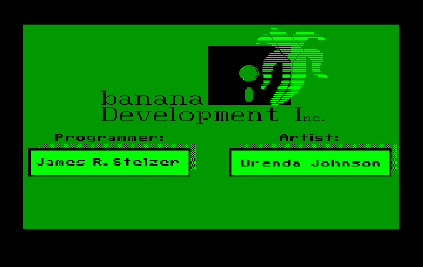 Boot Camp IBM PC/Compatibles Screenshot: Credits screen.