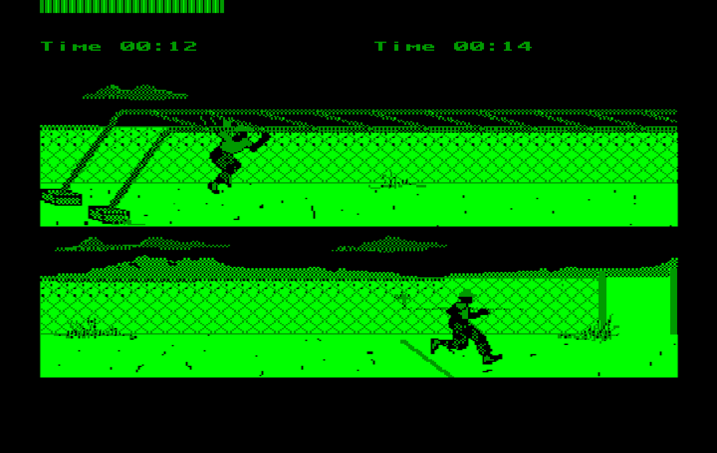 Boot Camp IBM PC/Compatibles Screenshot: Climb across and then I'm almost to the finish line!