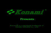 Boot Camp for IBM PC/Compatibles - Konami logo screen.