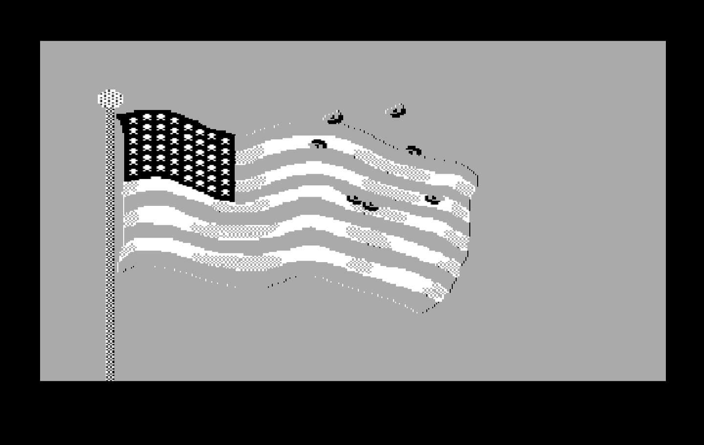 Boot Camp IBM PC/Compatibles Screenshot: Throwing our hats into the air to celebrate.
