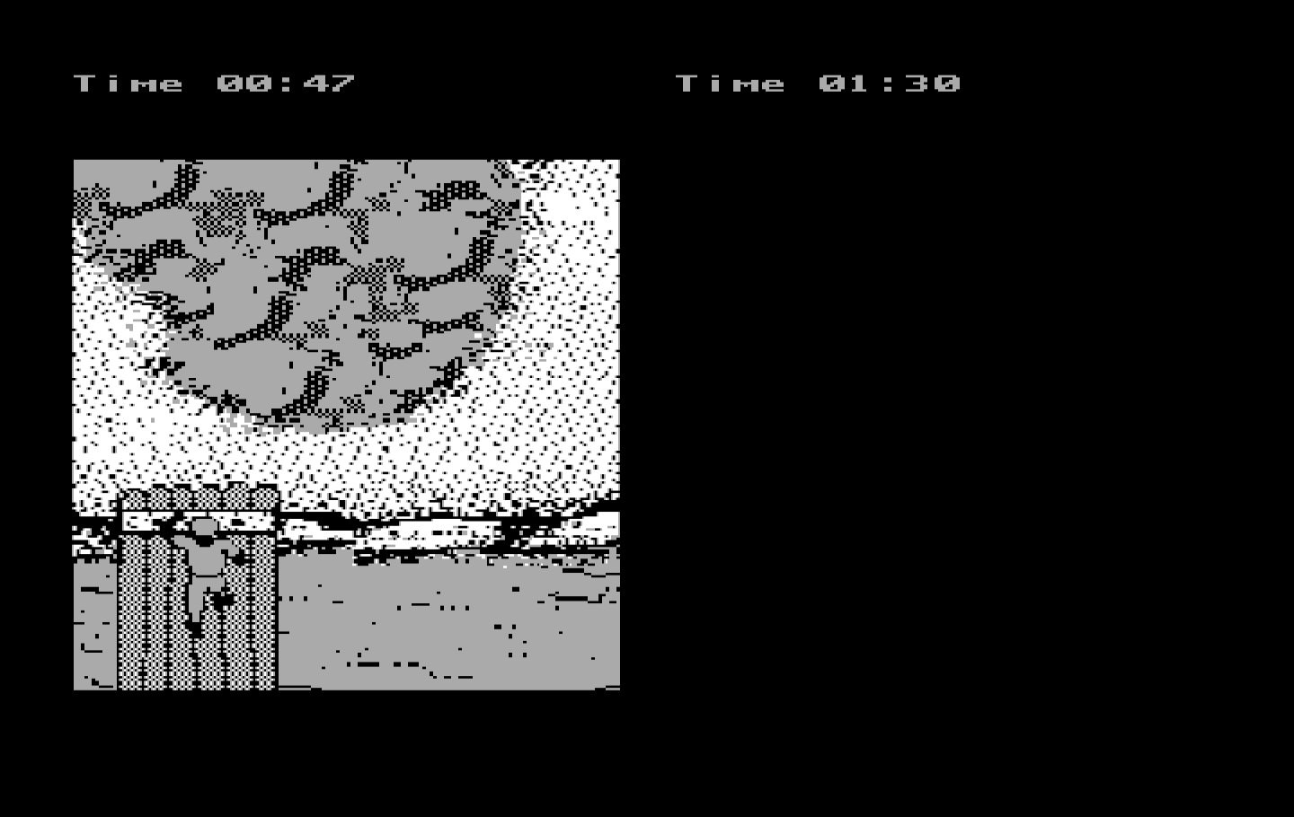 Boot Camp IBM PC/Compatibles Screenshot: You can swim across rivers, but the bridges are much faster!